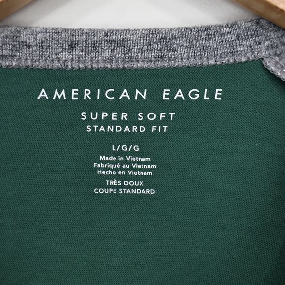 American Eagle Men's Green Super Soft Standard Fit T Shirt Size Large NWT - Picture 3 of 7
